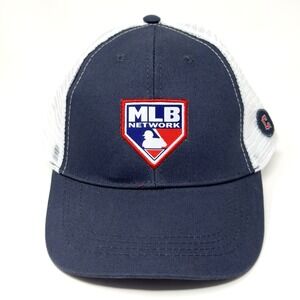 BDA MLB Network Cleveland Guardians  Hat Cap Blue White Mesh Snapback Game Promo